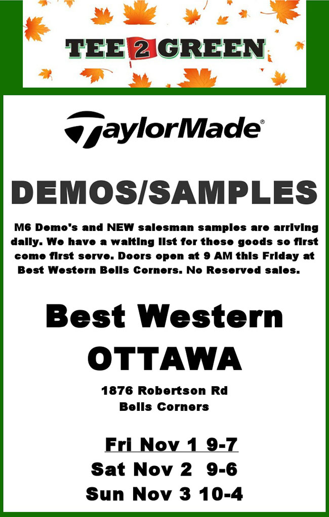 Tee 2 Green  Taylormade 2019 Demo Sale